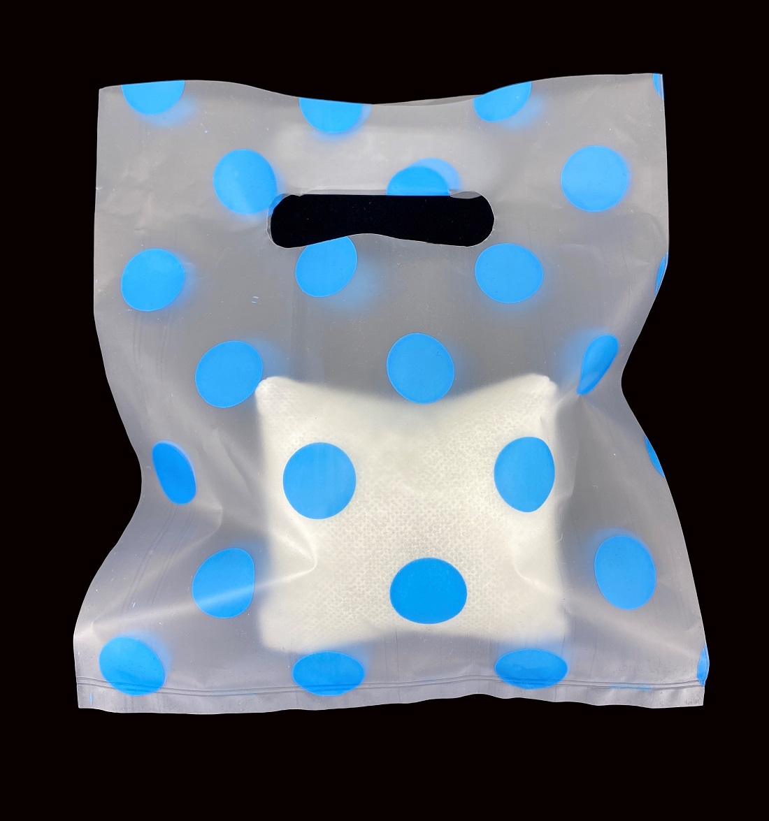 Sac plastique fond de caisse bleu