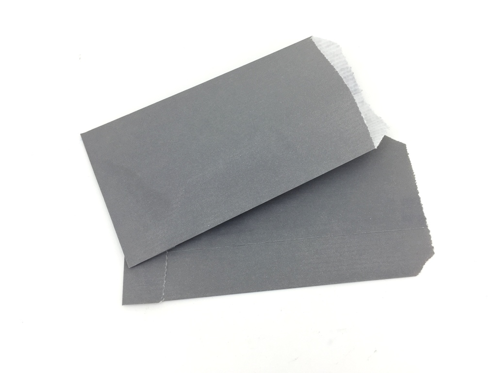 Pochettes Papier Cadeau Grises 7x12