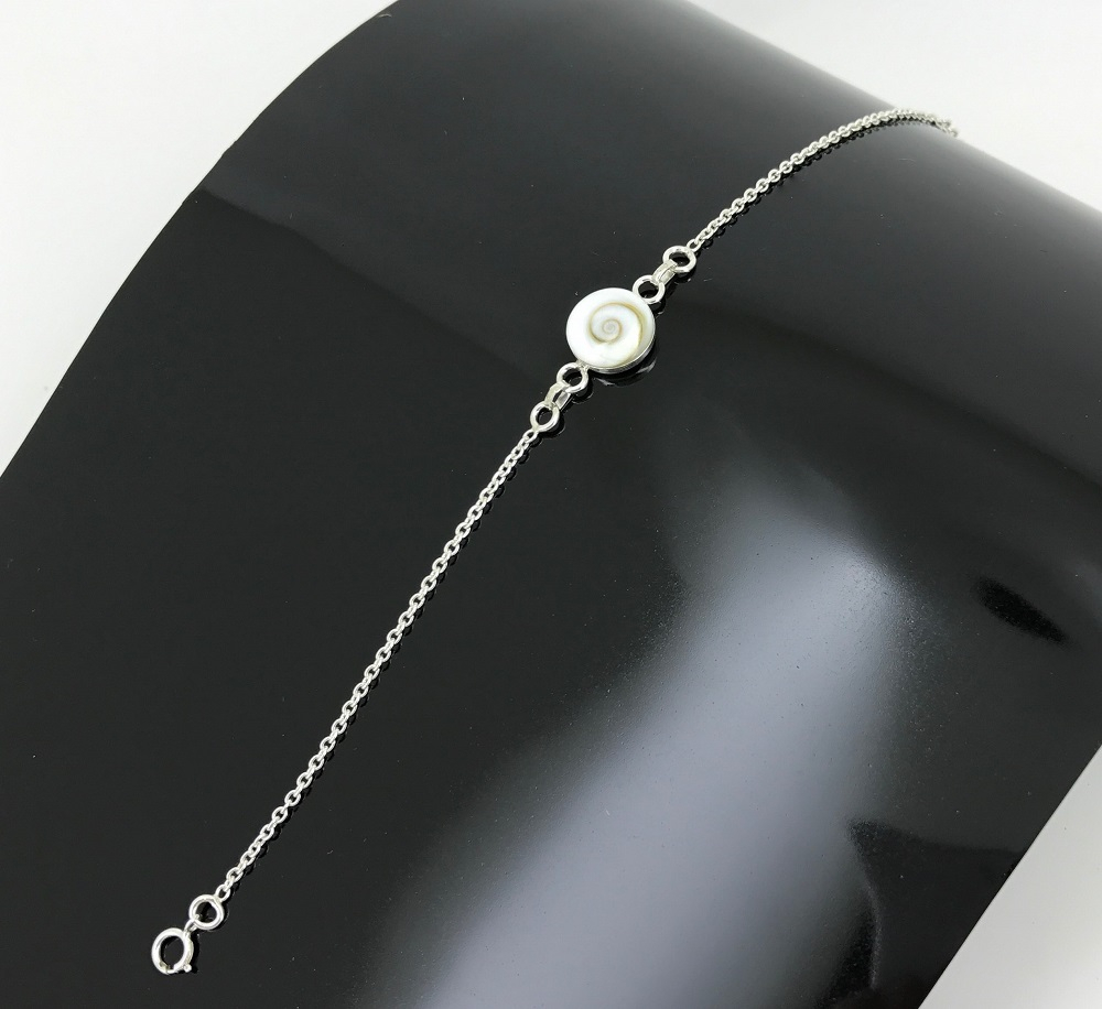 Bracelet Oeil de Sainte Lucie et Argent - Oeil de 10 mm.