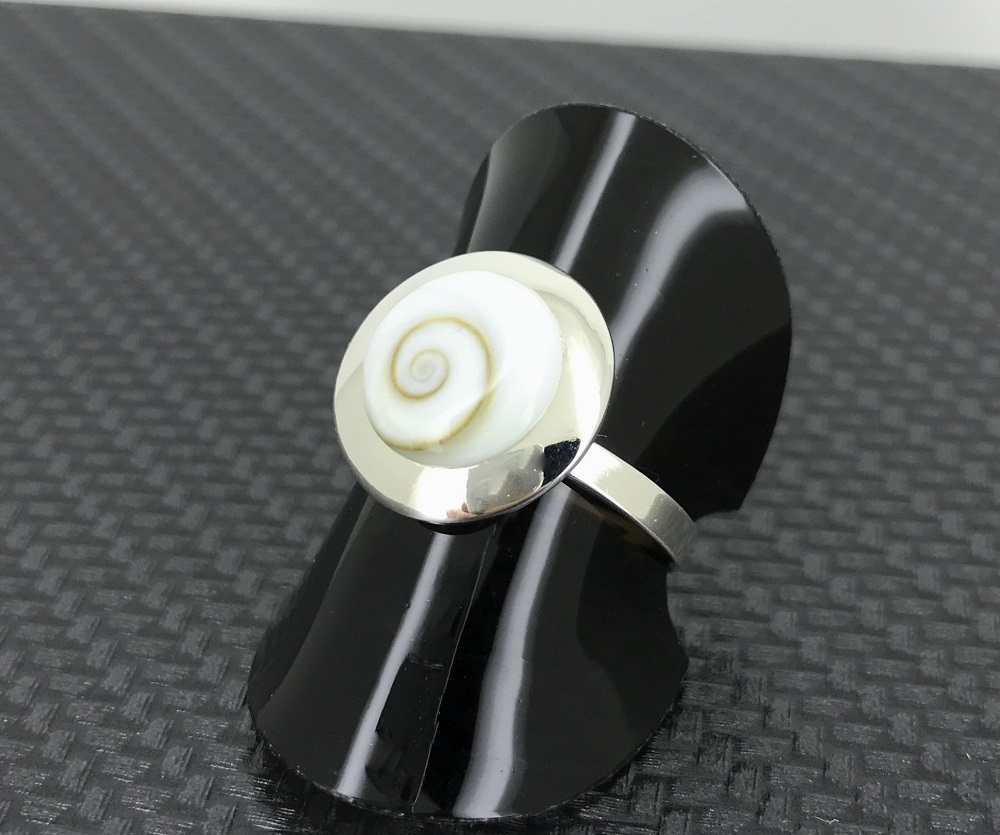 Bague Oeil de Sainte Lucie en Argent - Oeil Rond 11 mm