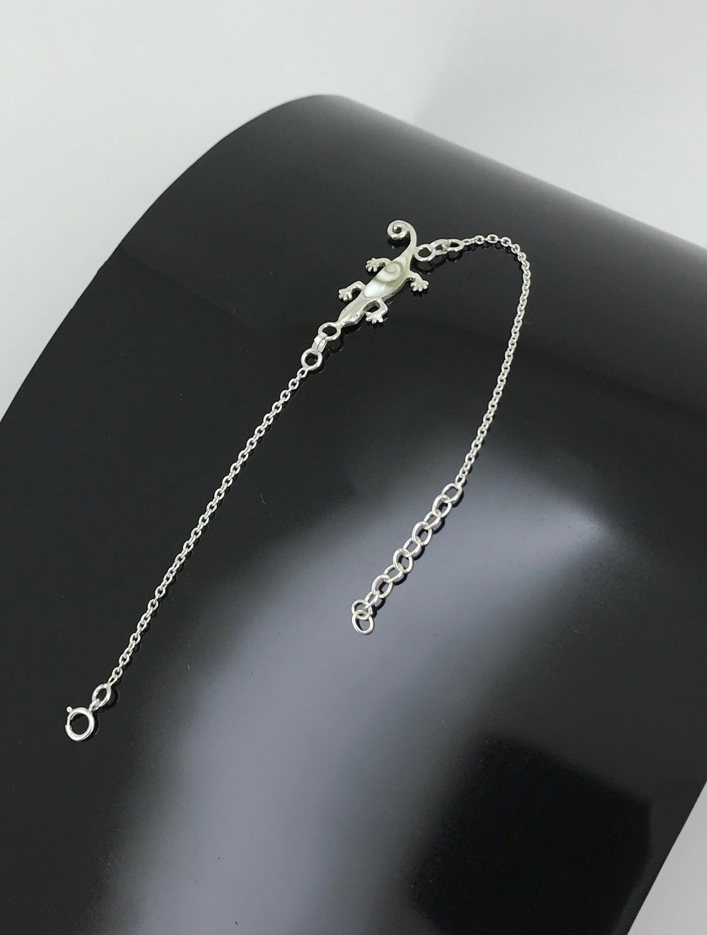 Bracelet Oeil de Sainte Lucie et Argent forme Gecko.