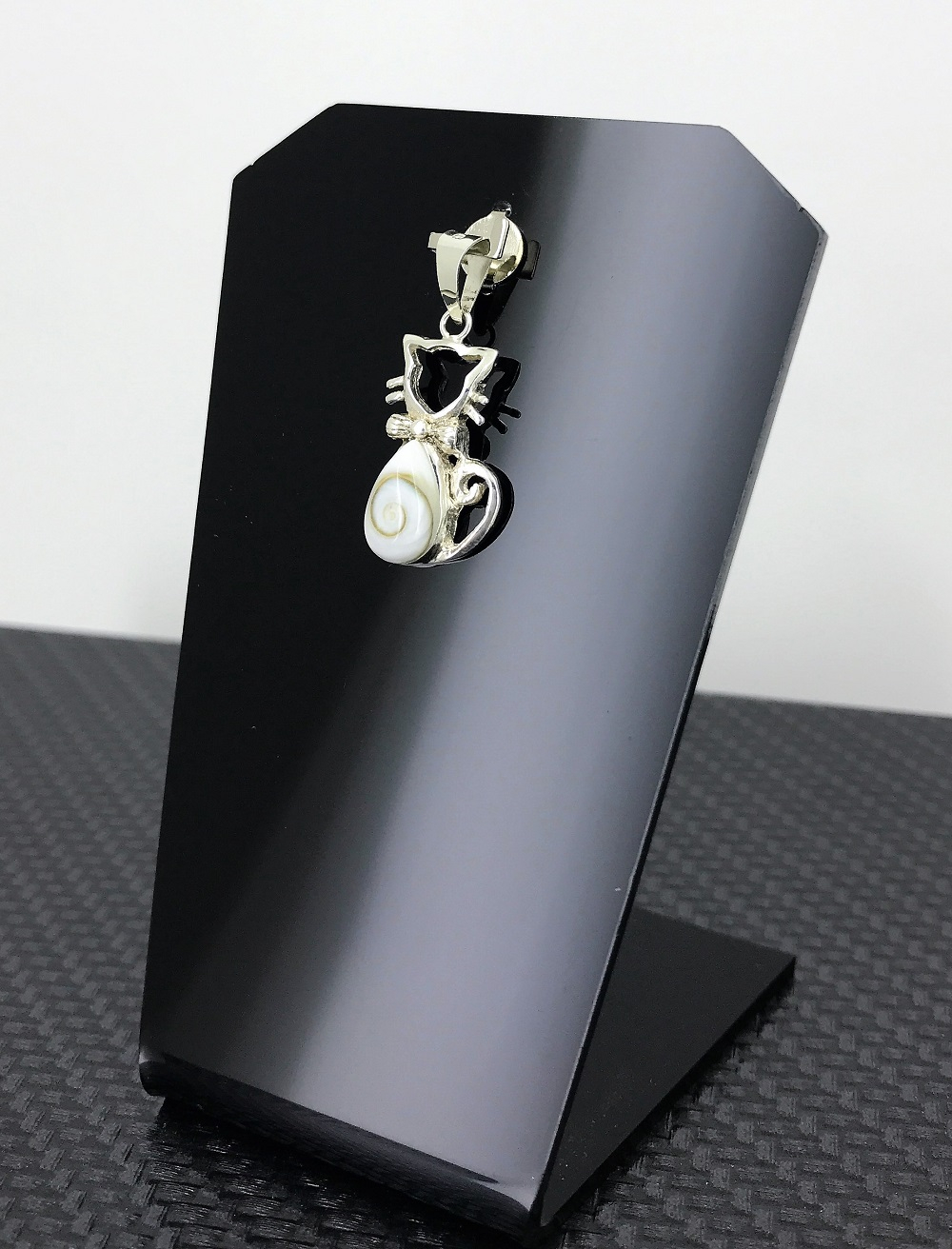 Pendentif Oeil de Sainte Lucie en Argent 925 forme Chat