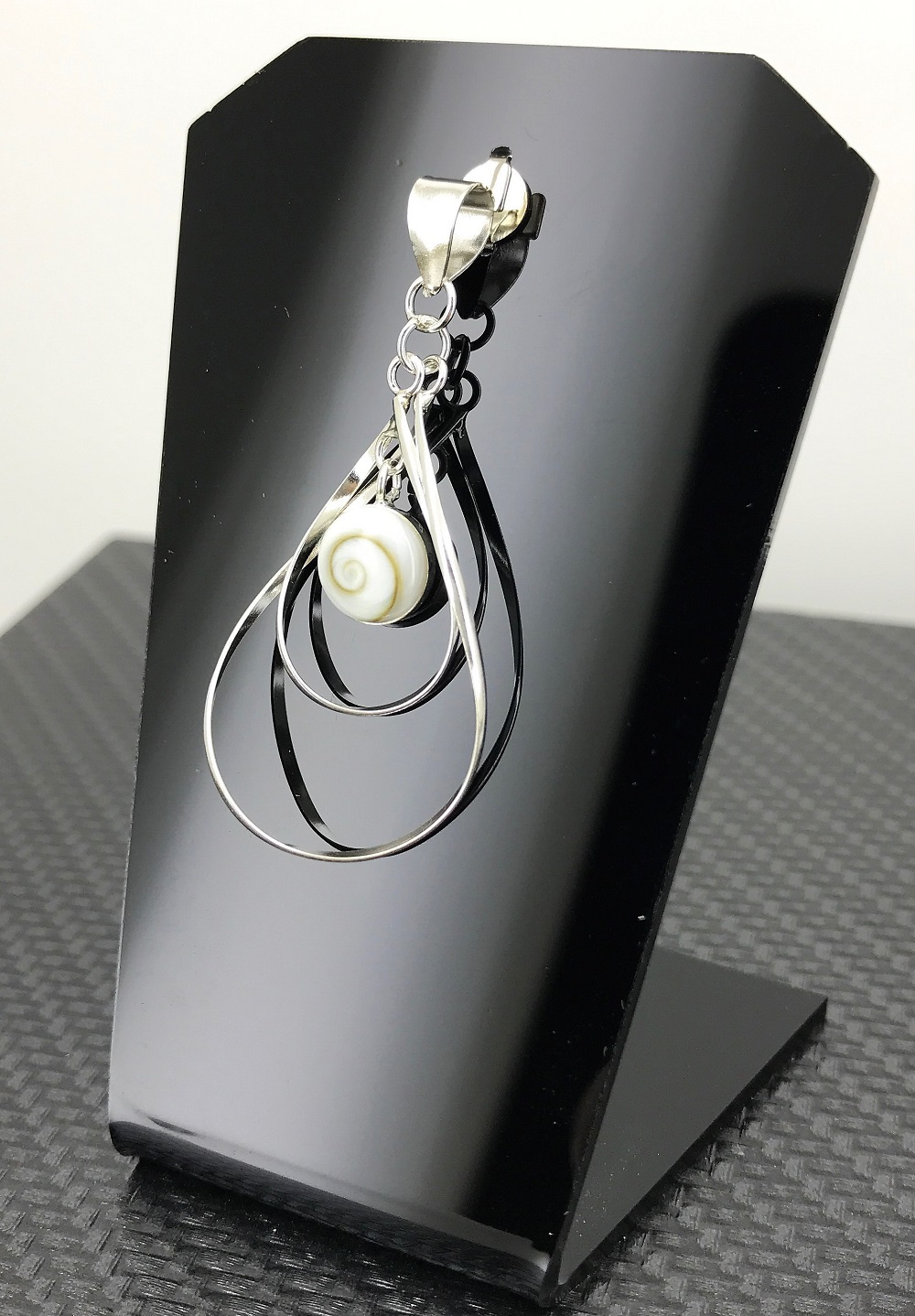 Pendentif Oeil de Sainte Lucie en Argent 925 forme Spirale
