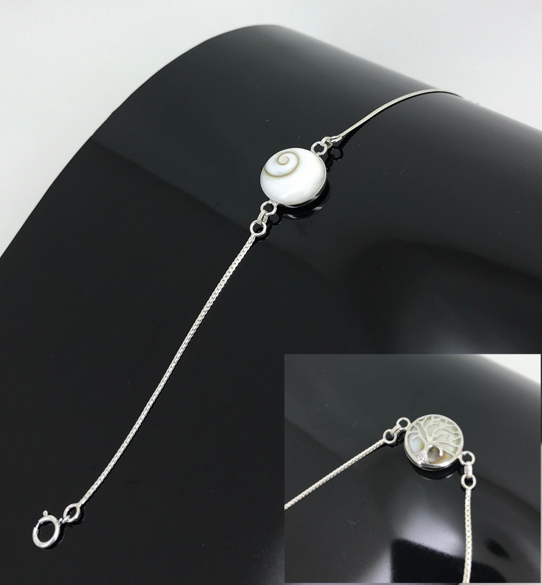 Bracelet Oeil de Sainte Lucie et Argent et Arbre de Vie