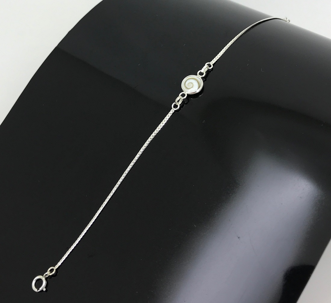 Bracelet Oeil de Sainte Lucie et Argent - Simple Oeil 7 mm