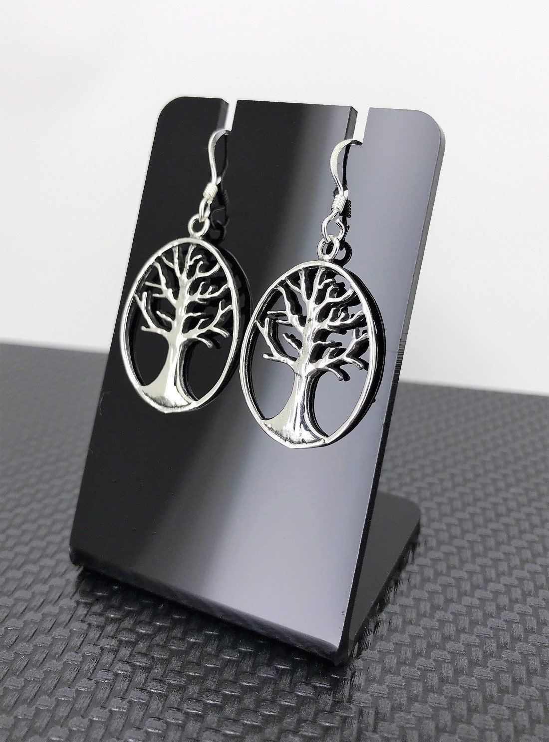 Paire de Boucles d'Oreilles Arbre de Vie en Argent 92.5