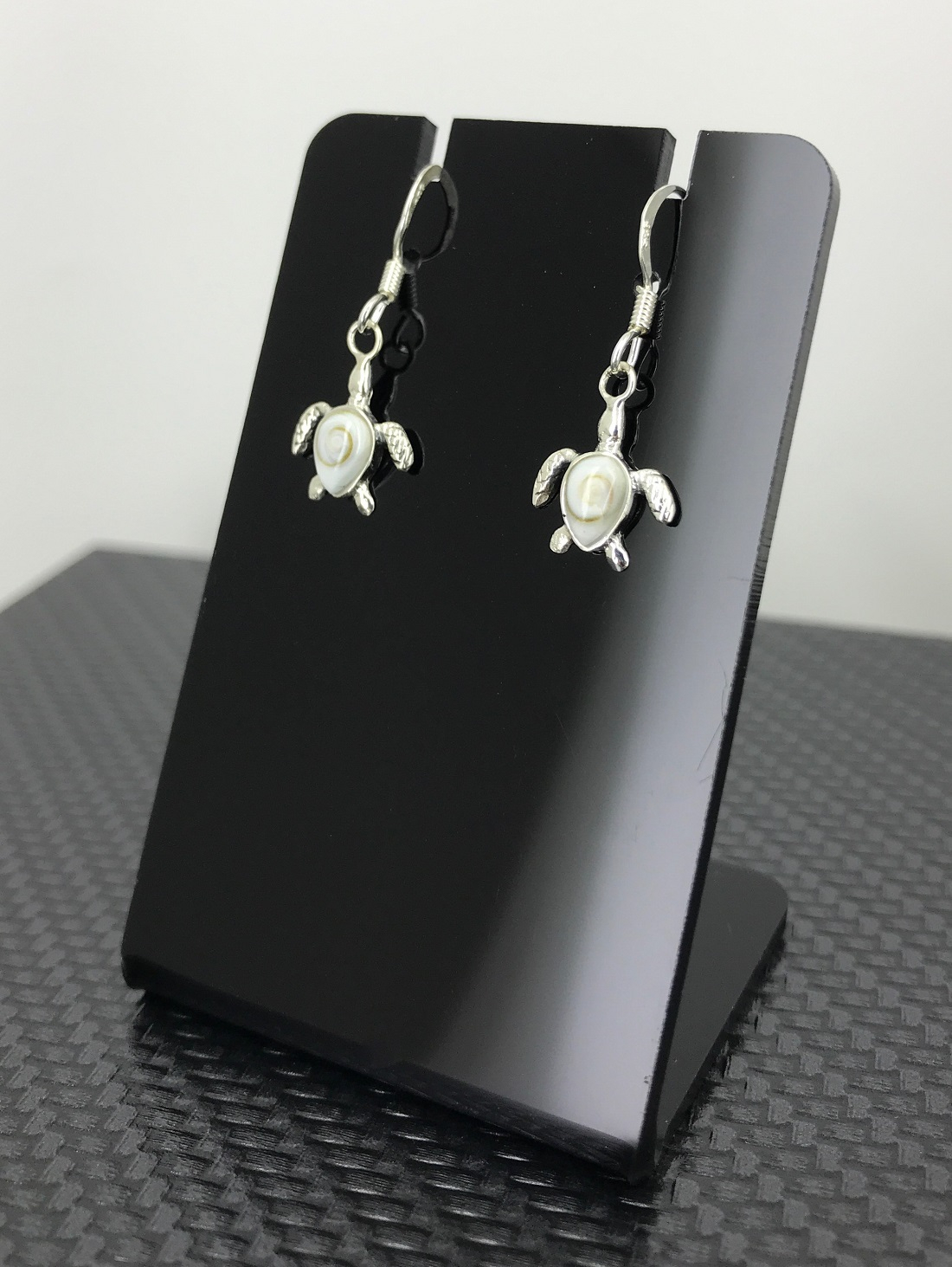 Boucles d'Oreilles Oeil de Sainte Lucie et Argent 92.5 forme Tortue