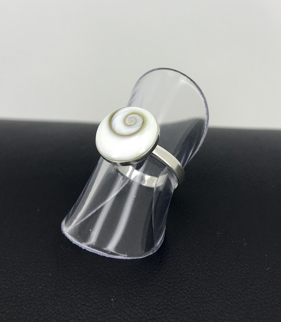 Bague Oeil de Sainte Lucie en Argent Simple rond 15 mm