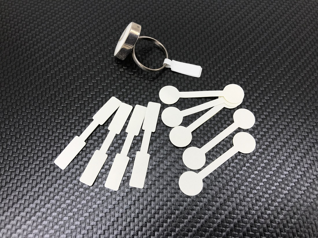 Lot de  100 Etiquettes Prix haltères Adhésives pour Bagues - 40 mm