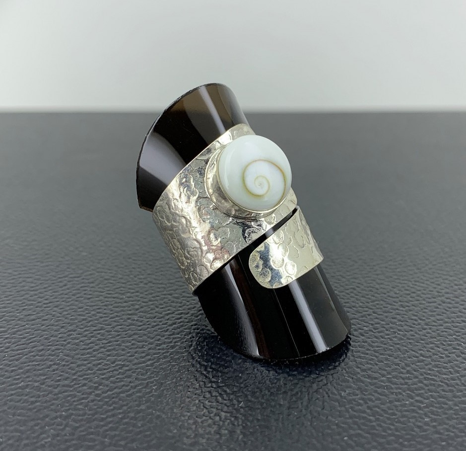 Bague Oeil de Sainte Lucie en Jonc Argent 92.5
