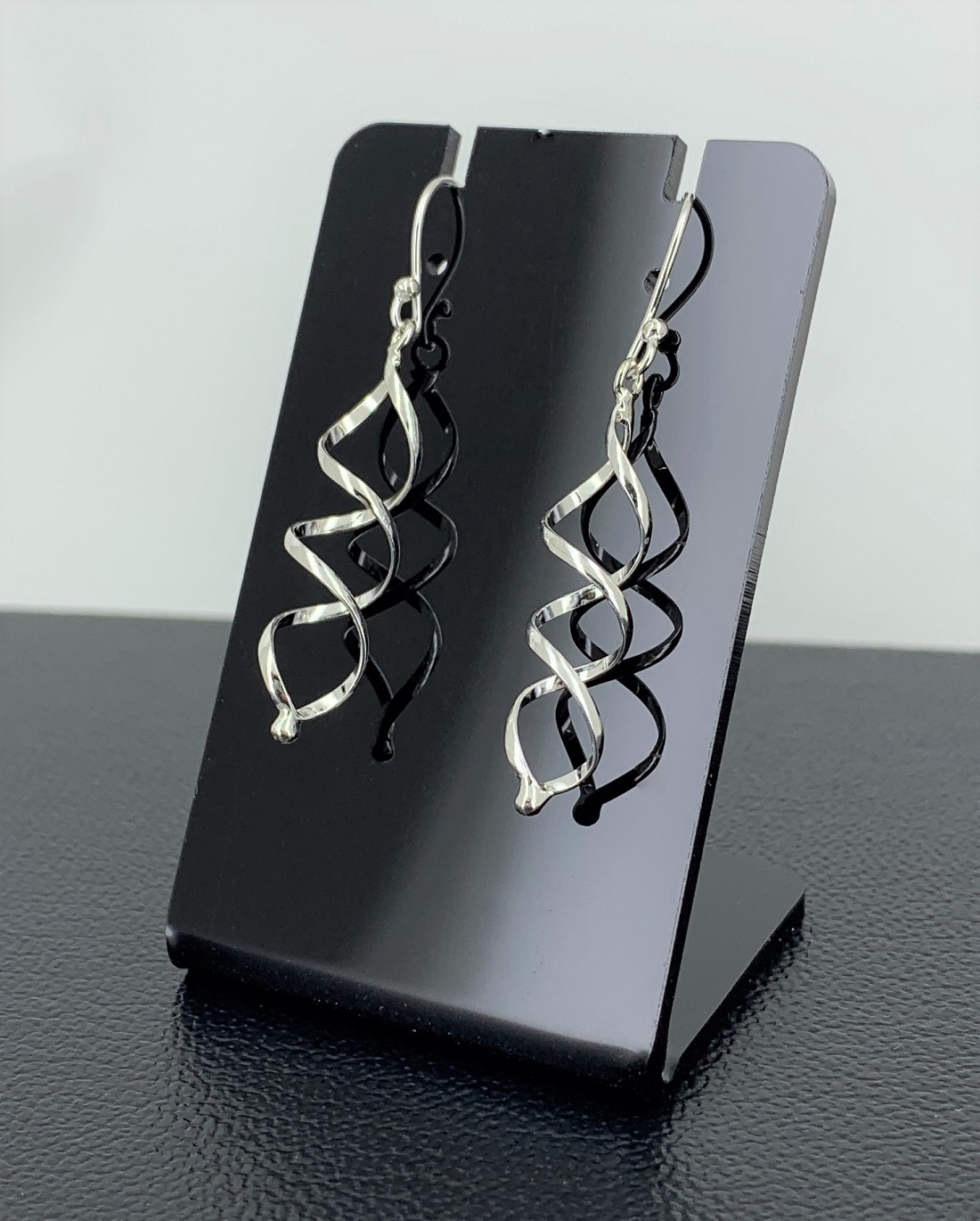 Paire de Boucles d'Oreilles Spirale en Argent 925 - 30 mm.