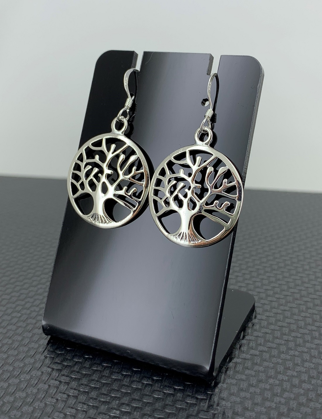 Paire de Boucles d'Oreilles Arbre de Vie en Argent 92.5