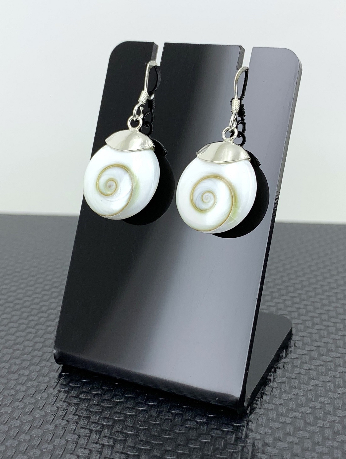 Boucles d'Oreilles Argent Oeil de Sainte Lucie 16 mm