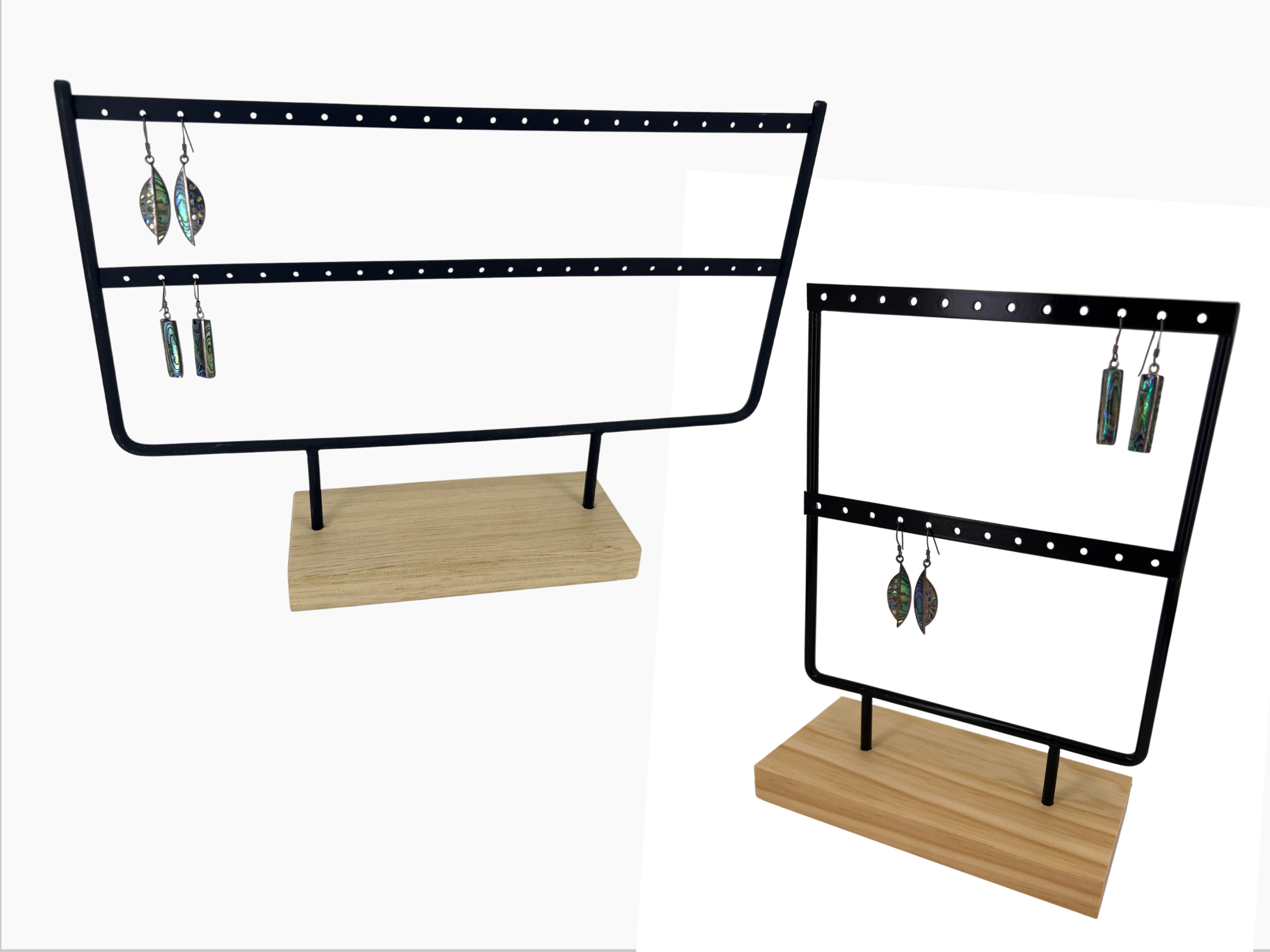 Présentoir en Métal et Bois pour Boucles d'Oreilles - 2 tailles.