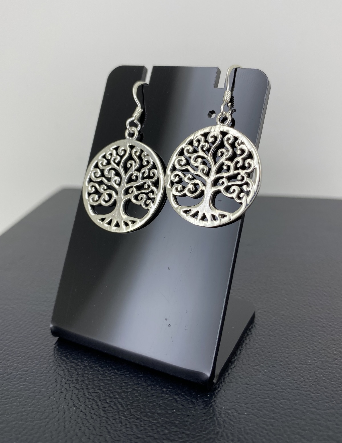 Paire de Boucles d'Oreilles Arbre de Vie en Argent 925 - 21 mm