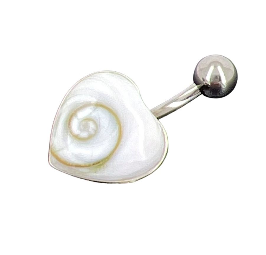 Piercing Oeil de Sainte Lucie ou Shiva en Argent 92.5 - Coeur