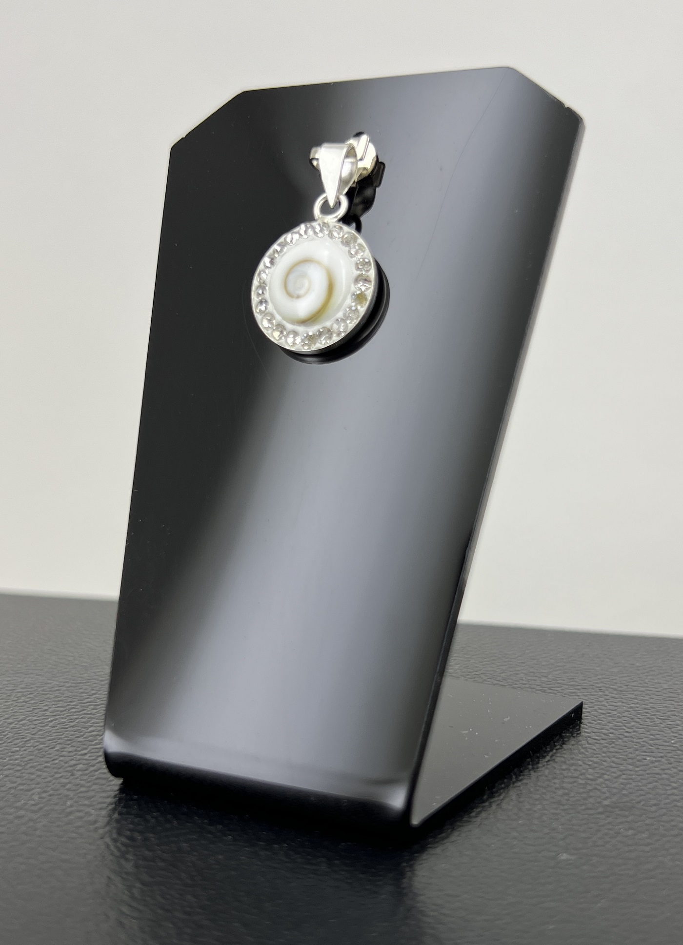Pendentif Oeil de Sainte Lucie ou Shiva et Zirconium - 14 mm