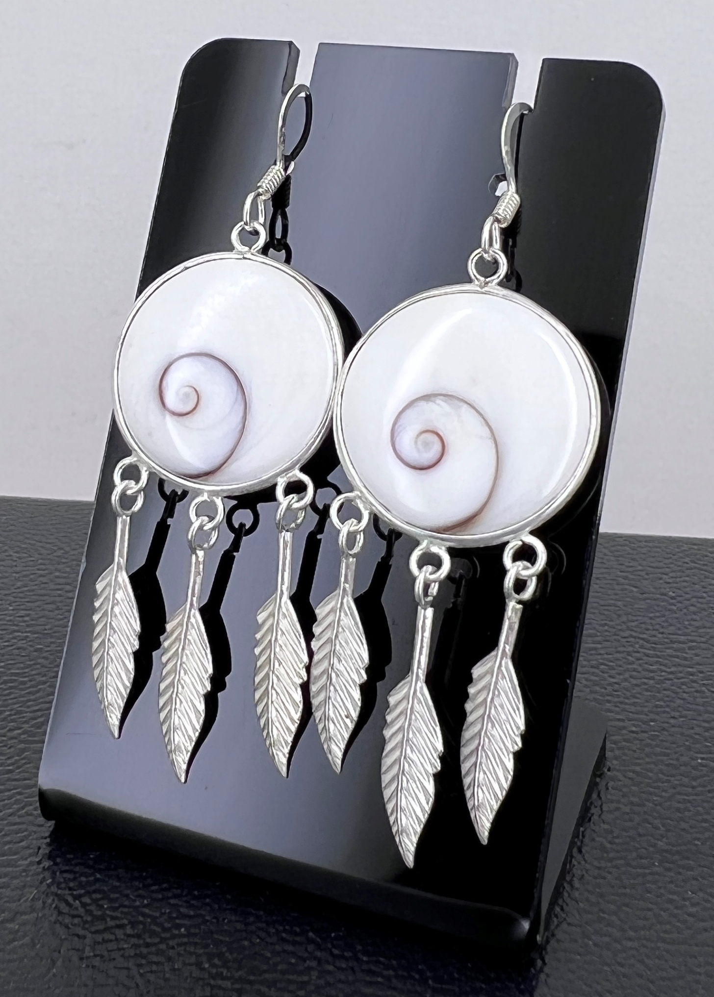 Boucles d'Oreilles Oeil de Sainte Lucie et Argent 92.5