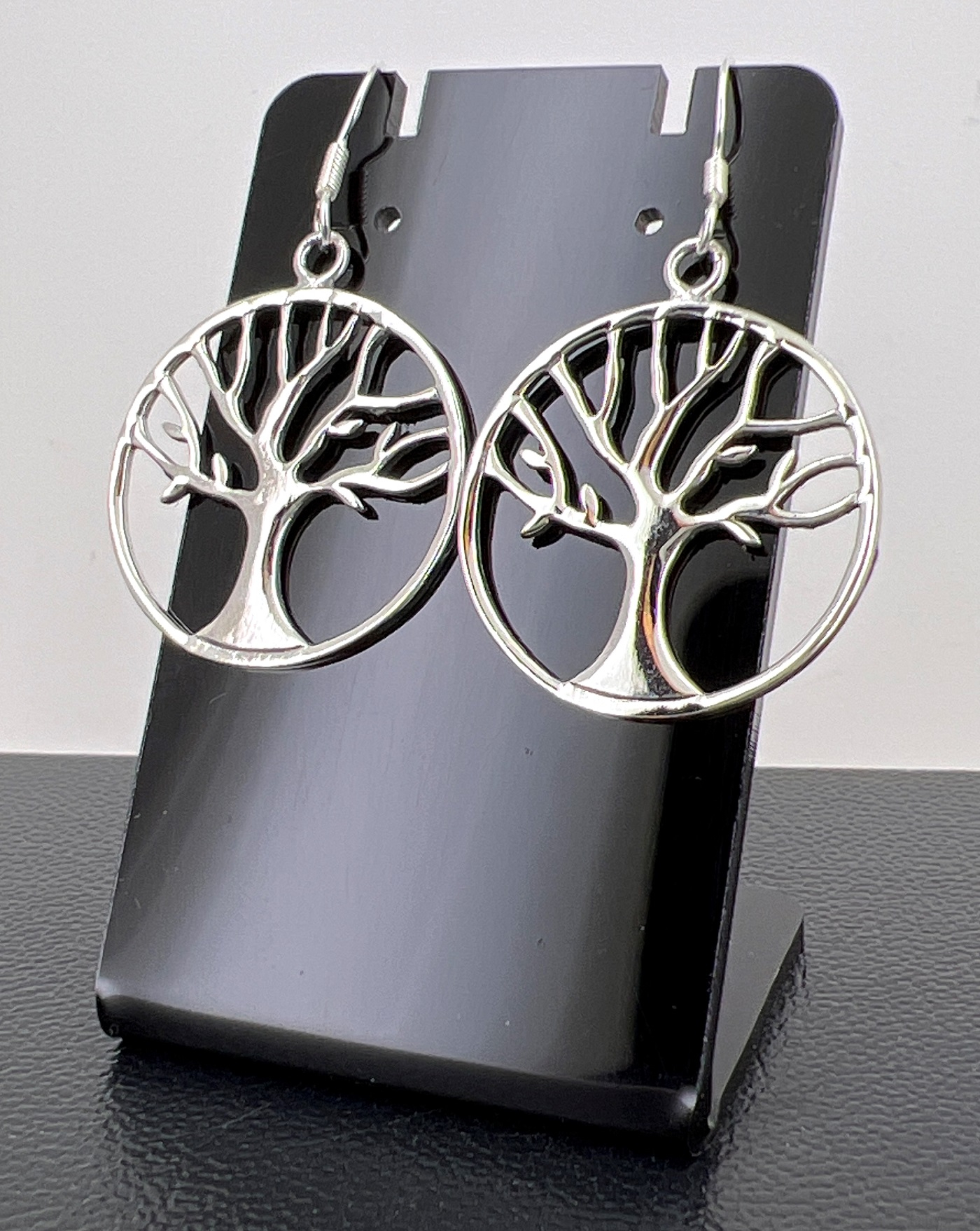Boucles d'Oreilles Arbre de Vie en Argent 92.5 - 25 mm
