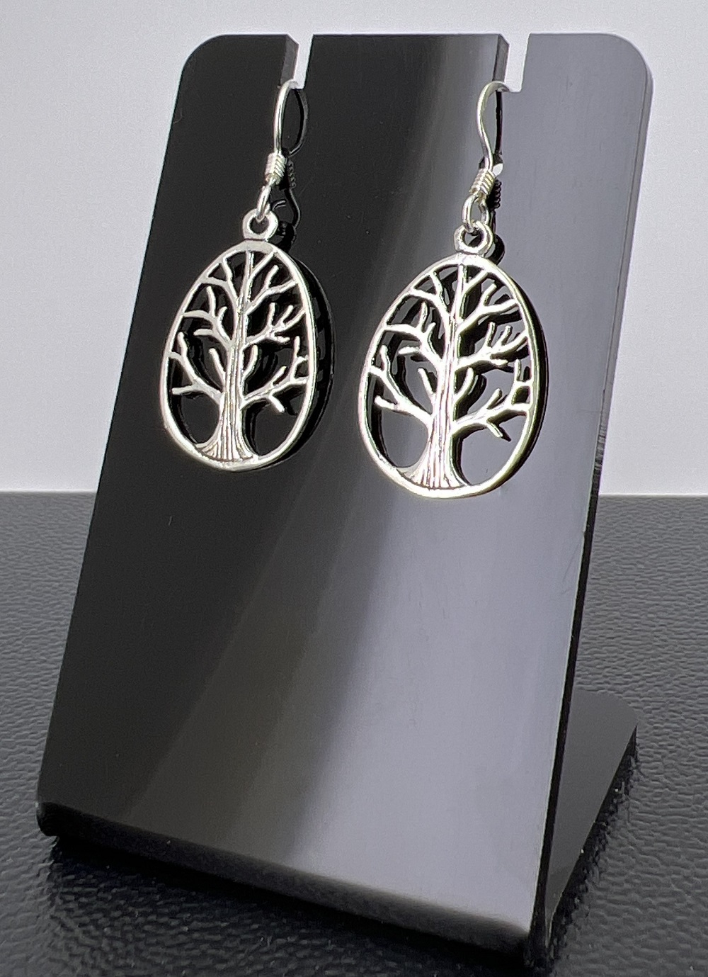 Paire de Boucles d'Oreilles Arbre de Vie en Argent 92.5