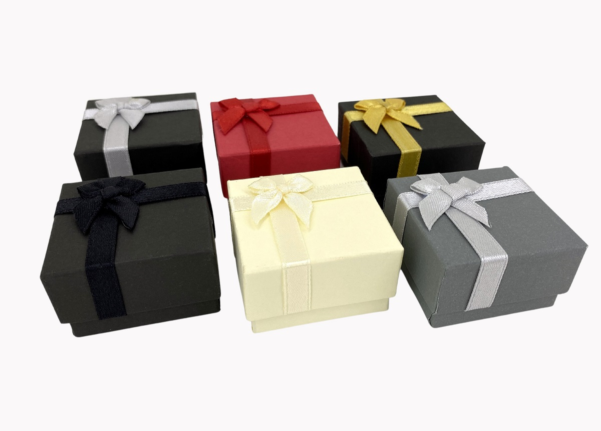 Boîtes Cadeau avec Ruban pour Bagues x 12