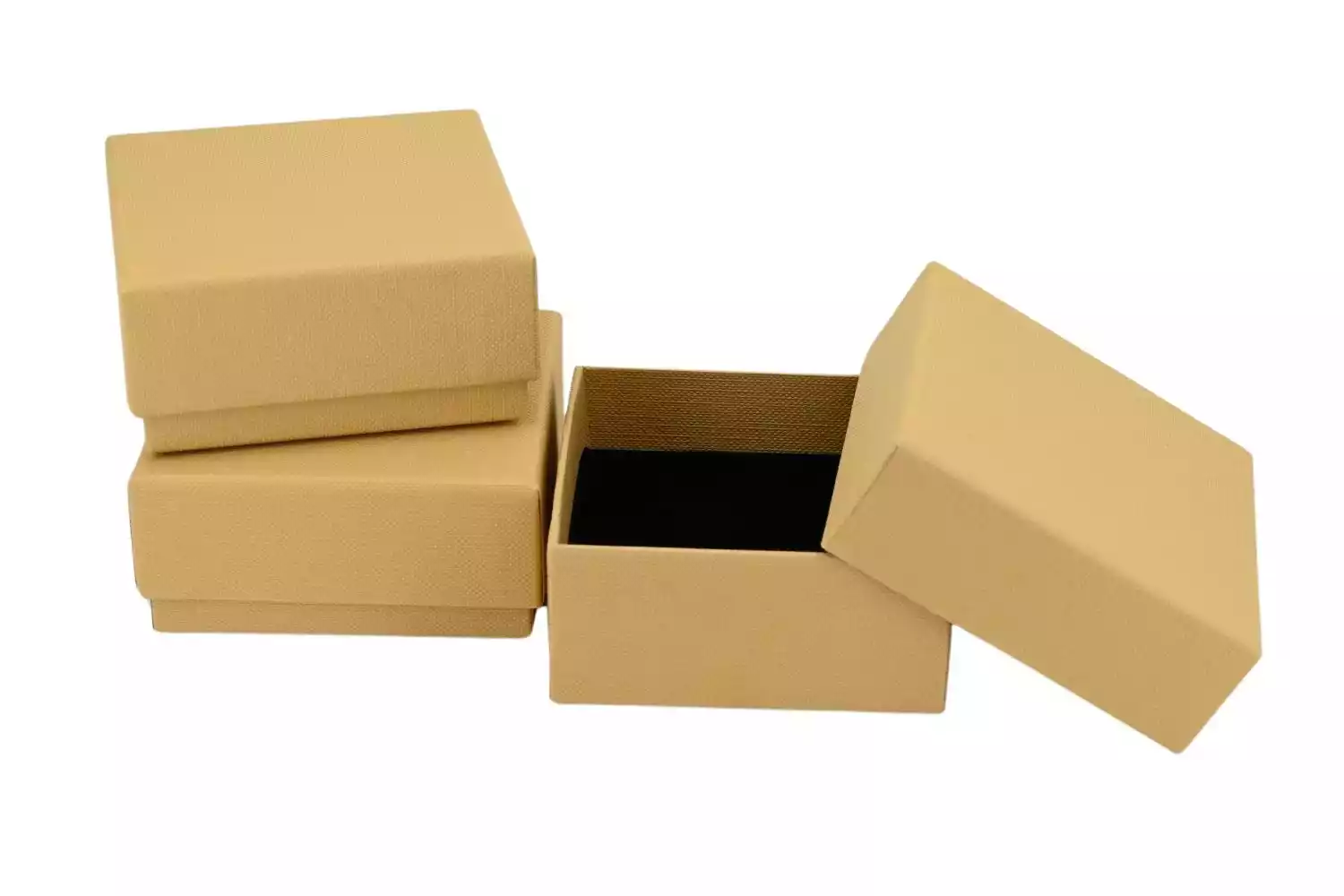 12 Boîtes Cadeau Bijoux Papier Kraft 7,5 x 7,5 x 3,5 cm. 
