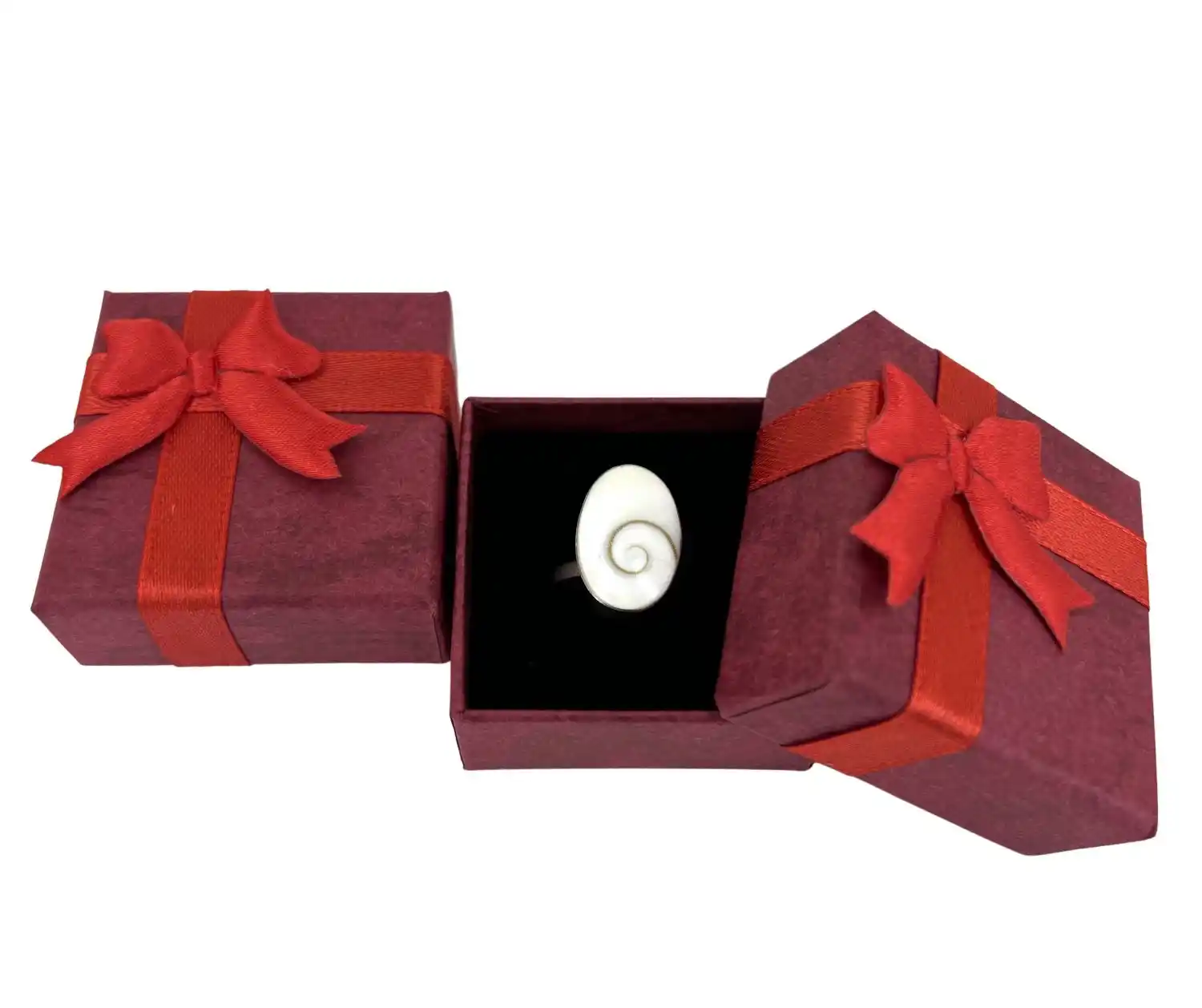 12 Boîtes pour Bague avec Ruban et Noeud 5 x 5 x 3 cm. 