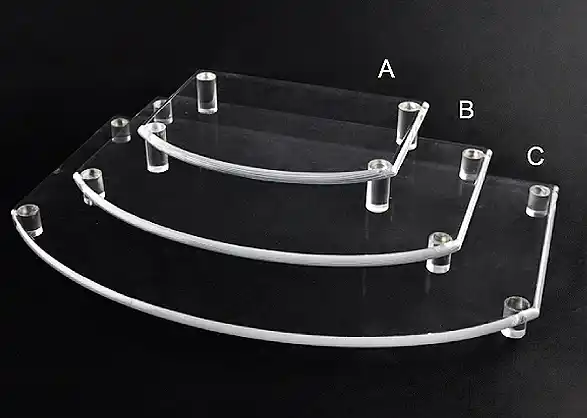 Set de Tablettes Vitrine en Acrylique 3 niveaux 