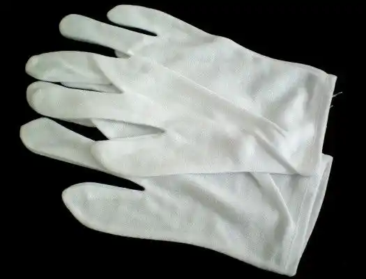 Paire de Gants en Coton Blanc Taille Unique 