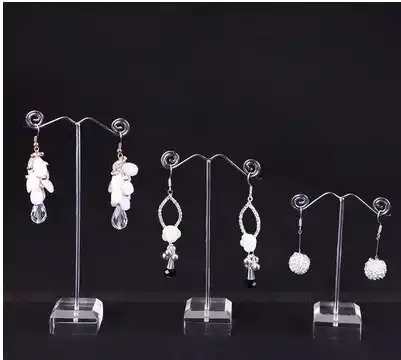 Set de 3 Arbres Boucles d'Oreilles Métal et Acrylique - 3 Tailles 