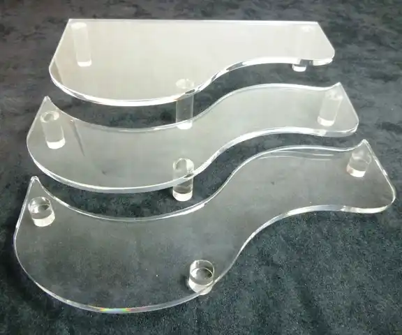 Set Tablettes Vitrine en Acrylique Transparent 3 niveaux  