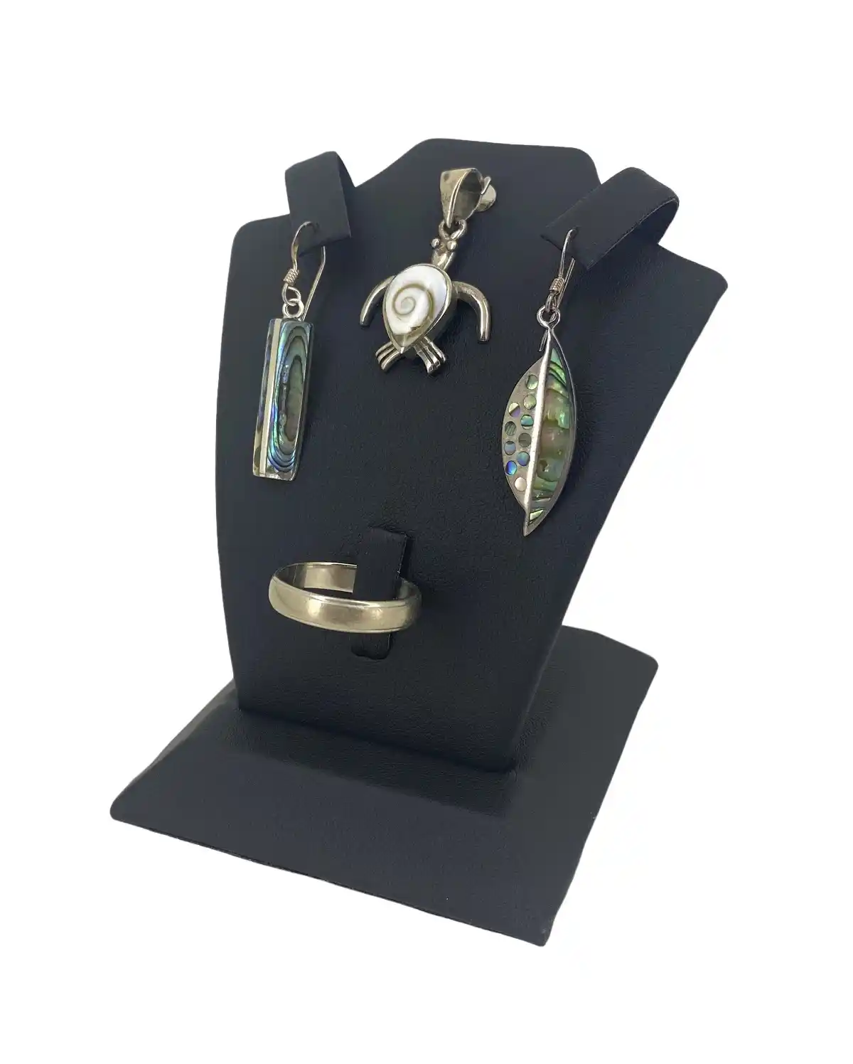 Buste Similicuir Mixte Présentation Collier-Boucles-Bague - 3 Tailles  