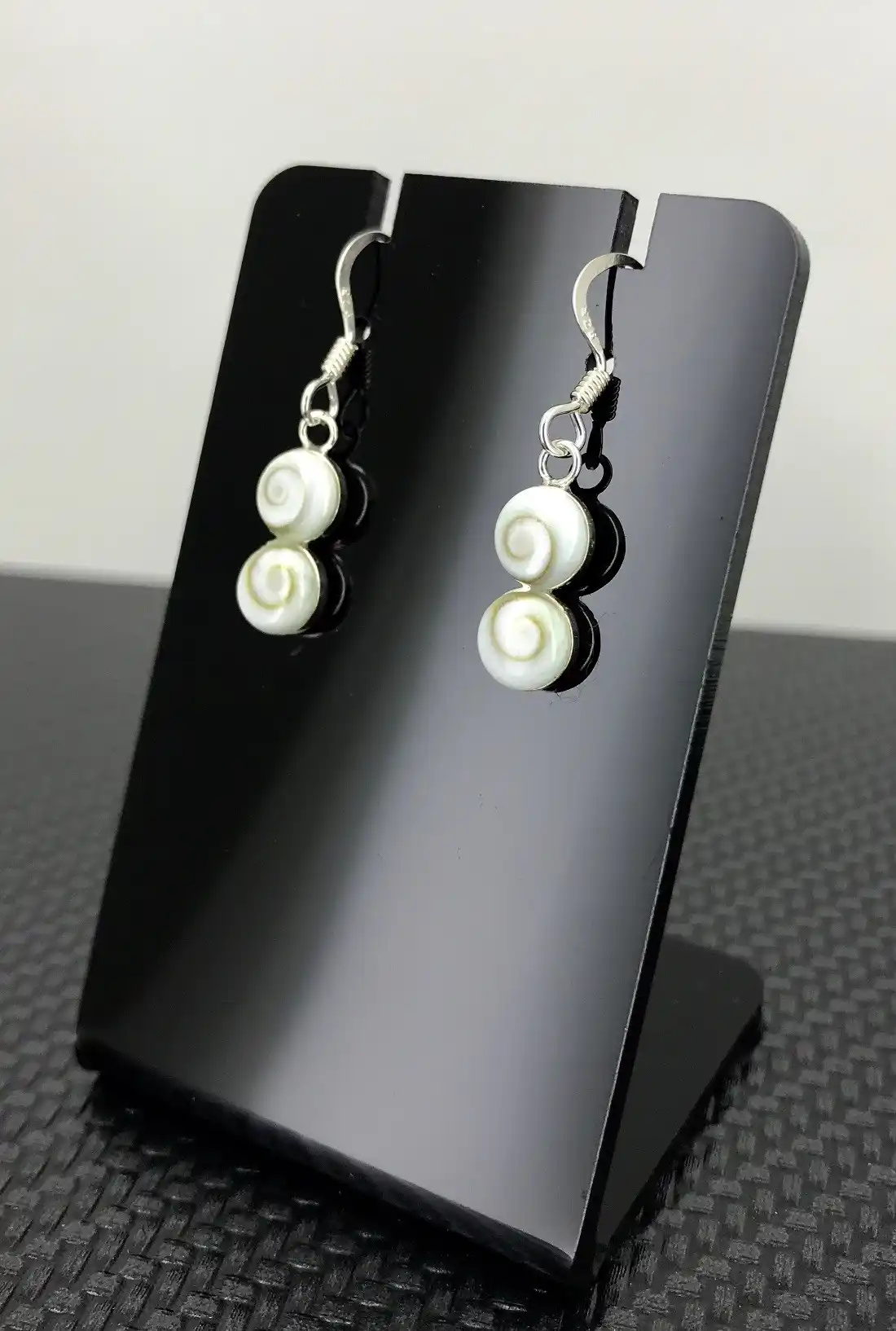 Boucles d'Oreilles Argent et Oeil de Sainte Lucie 