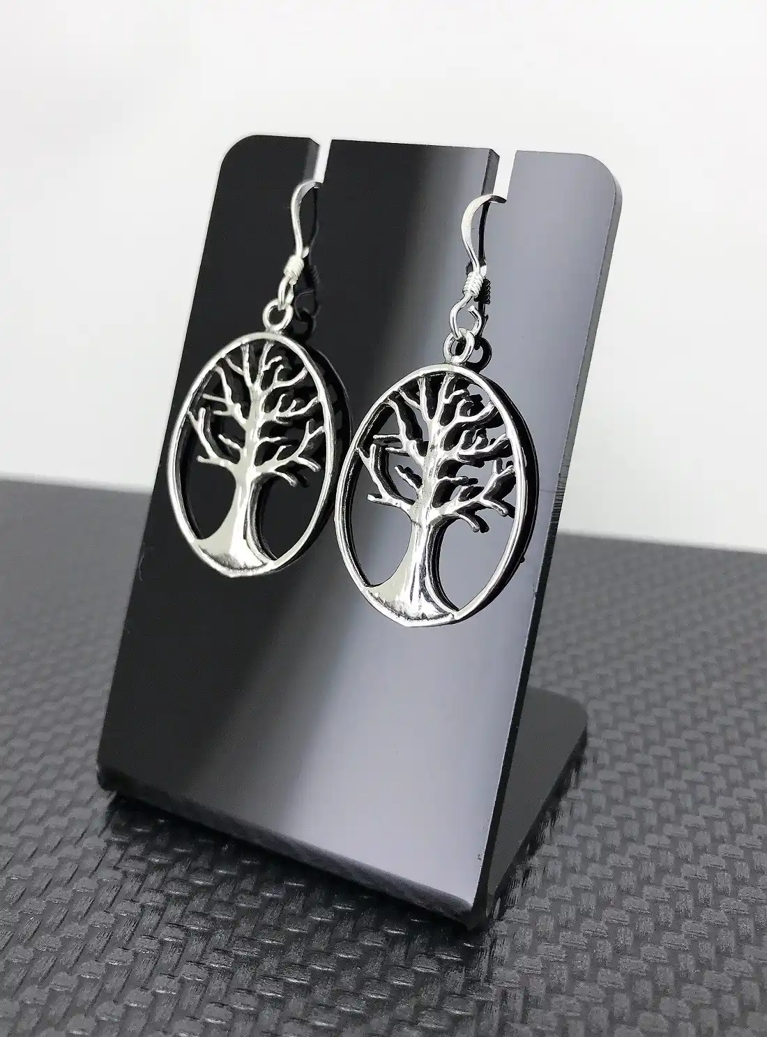 Paire de Boucles d'Oreilles Arbre de Vie en Argent 92.5 