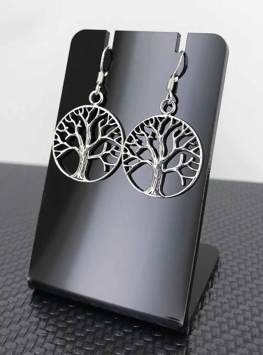 Paire de Boucles d'Oreilles Arbre de Vie en Argent 92.5 