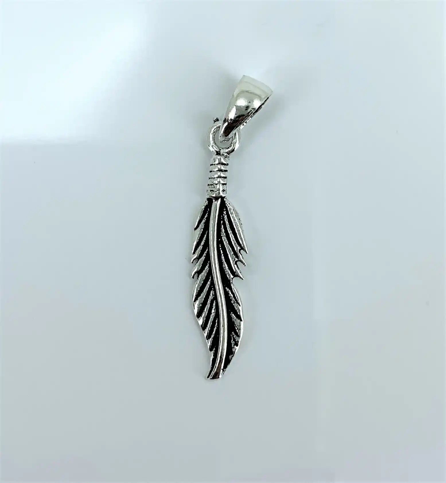 Pendentif Plume en Argent 92.5 