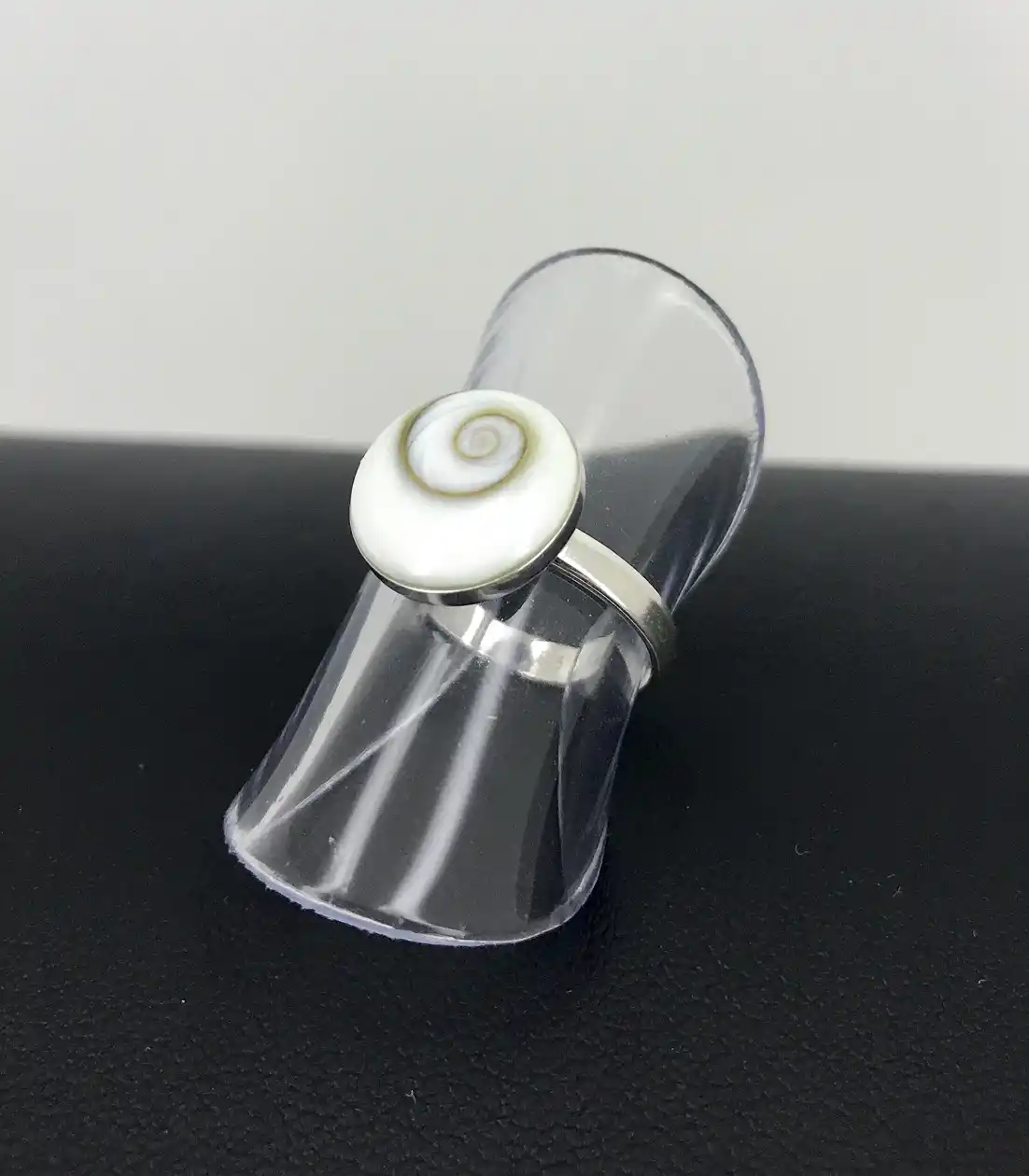Bague Oeil de Sainte Lucie en Argent Simple rond 15 mm 