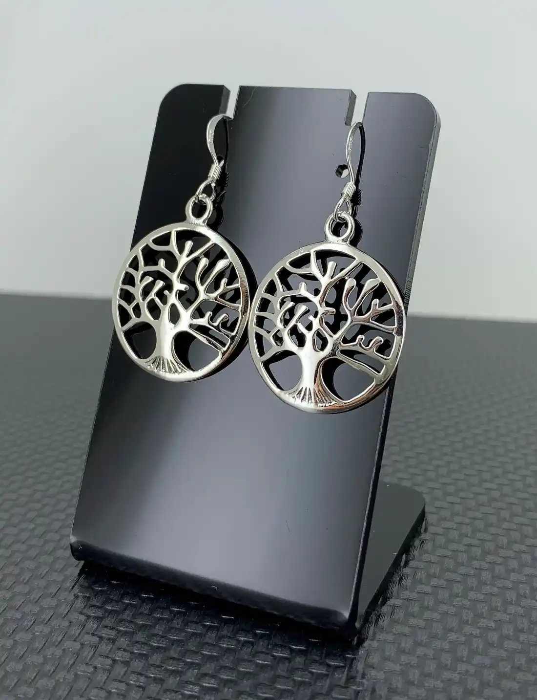 Paire de Boucles d'Oreilles Arbre de Vie en Argent 92.5 