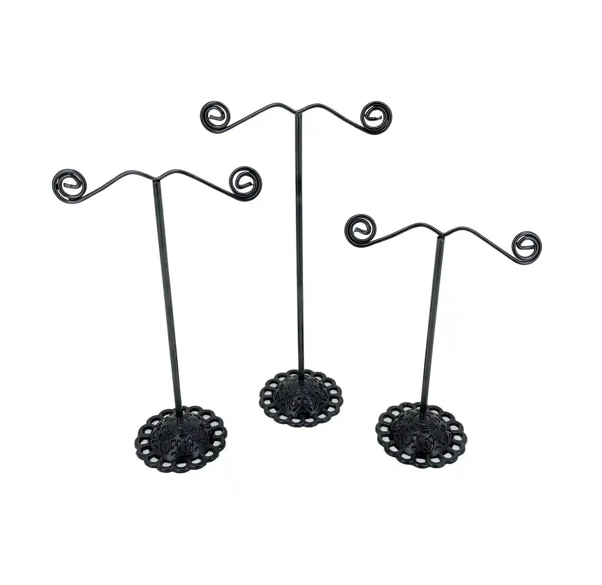 Lot de 3 Présentoirs en métal pour Boucles d'Oreilles 