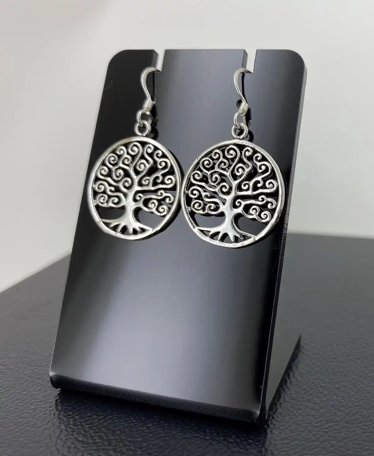 Paire de Boucles d'Oreilles Arbre de Vie en Argent 92.5 