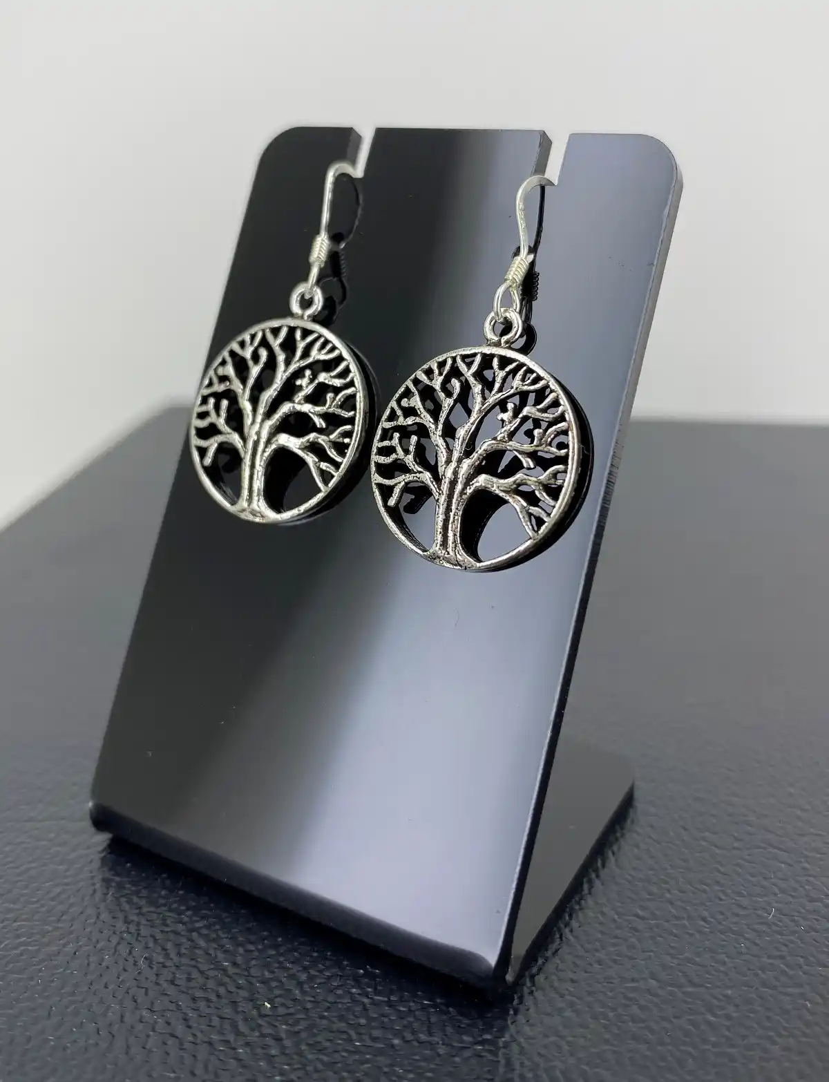 Paire de Boucles d'Oreilles Arbre de Vie en Argent 92.5 