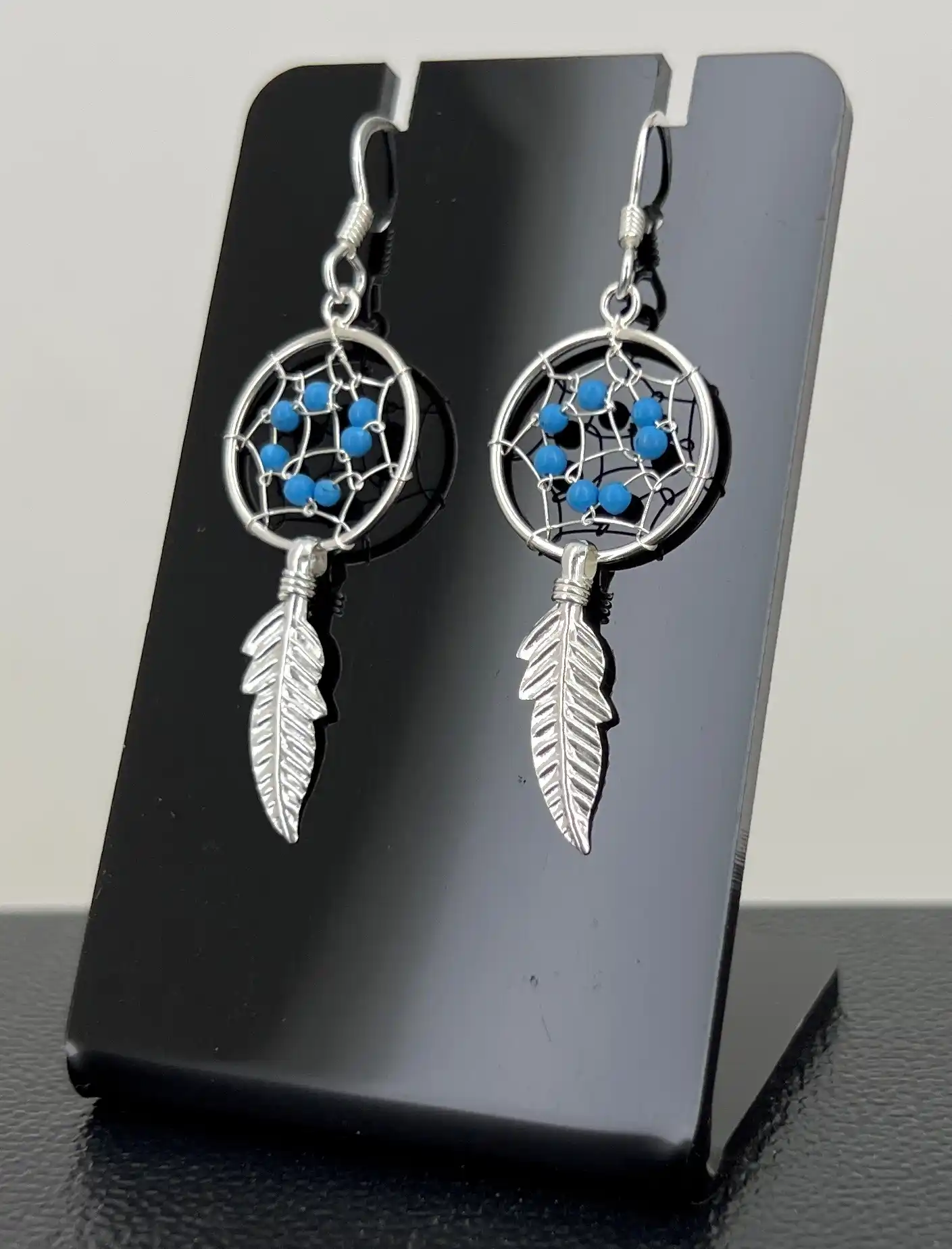 Paire de Boucles d'Oreilles Attrape rêve en Argent 92.5 