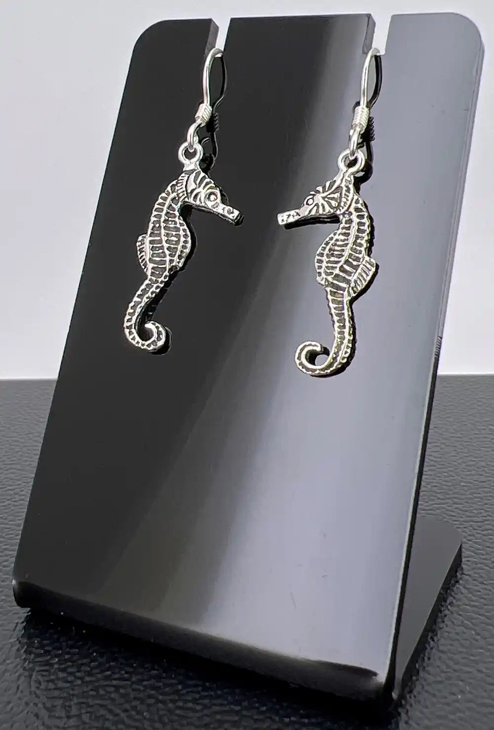 Paire de Boucles d'Oreilles Hippocampes en Argent 92.5 