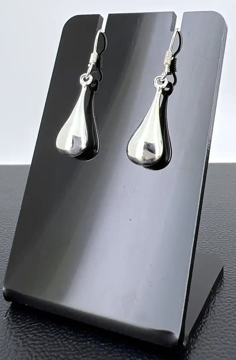 Paire de Boucles d'Oreilles Longues Gouttes en Argent 92.5 