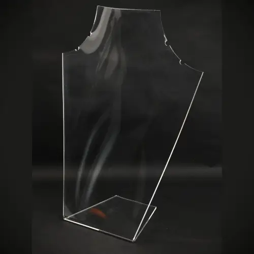 Buste en Acrylique de présentation Colliers ou Sautoirs 30 cm - 3 Couleurs 