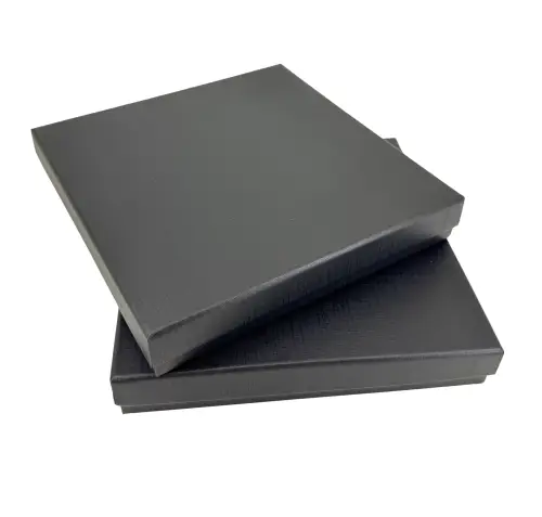 Lot de 6 Boîtes Cadeau pour Parure 18 x 18 x 2,7 cm - Noires 