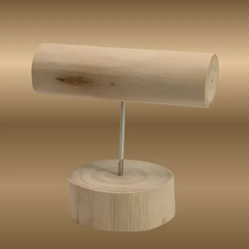 Présentoir Jonc en Bois pour Bracelets Montres - 12 cm 