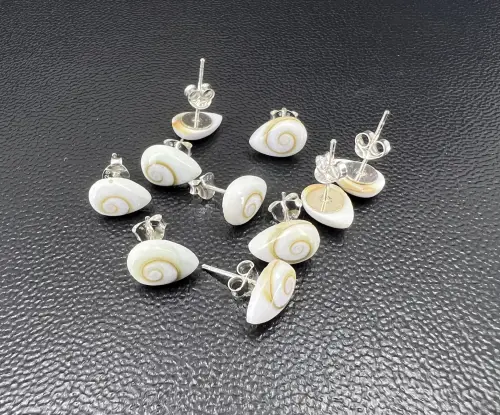 Lot de 5 Paires Boucles d'Oreilles Oeil de Sainte Lucie . Goutte 10 mm 