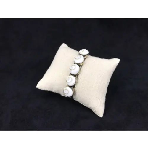 Coussin en Coton Ecru pour Bracelet Montre - 8 x 8 cm 