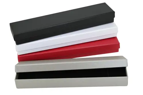 Lot de 6 Boîtes Cadeau Bracelets / Montres - 22 x 5 x 2,5 cm - 4 Coloris au choix. 